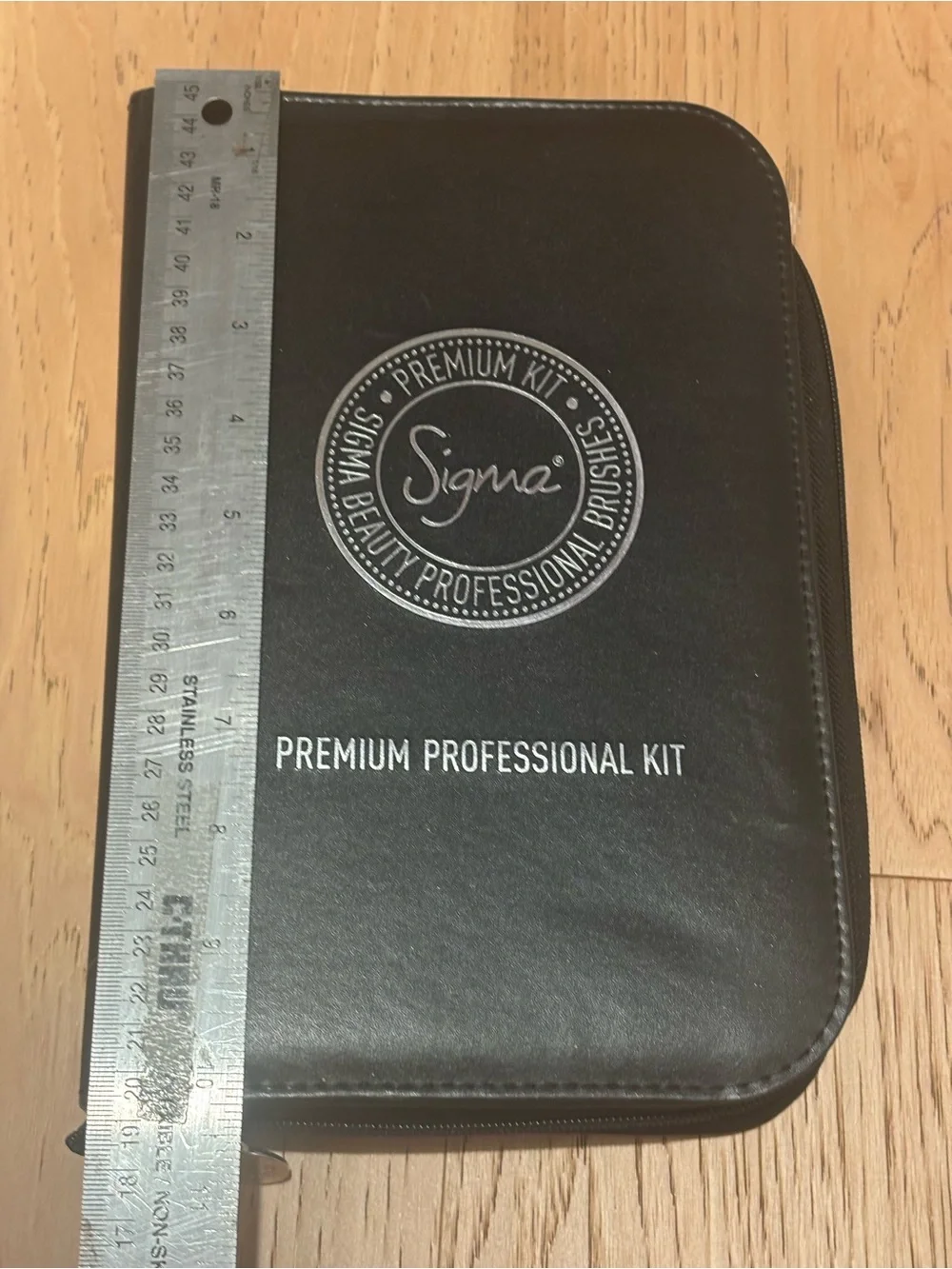 Sigma Beauty Black Premium Professional Kit Case with Silver Logo